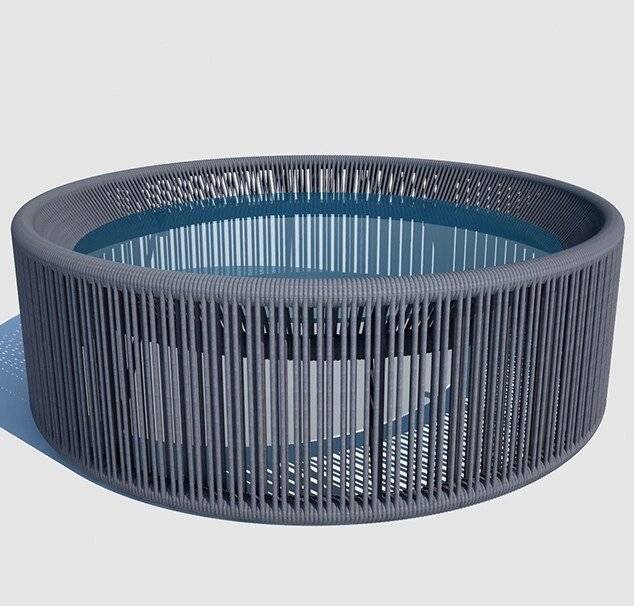 Столик кофейный большой "Соната" большой,  серый