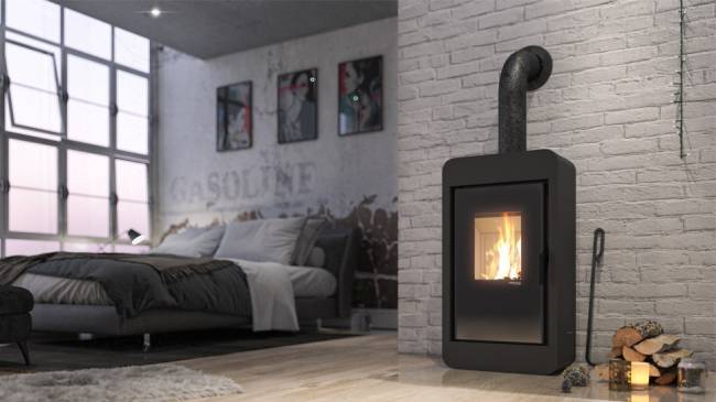 Печь DEFRO HOME PICO, 6,6 кВт, черная сталь