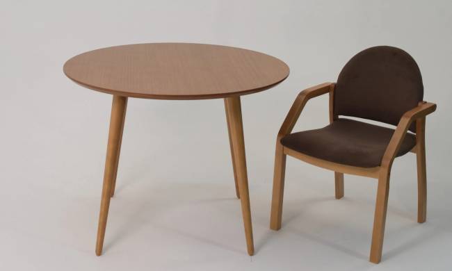 Стол Монте К 100 натур со стульями Джуно натур велюр коричневый