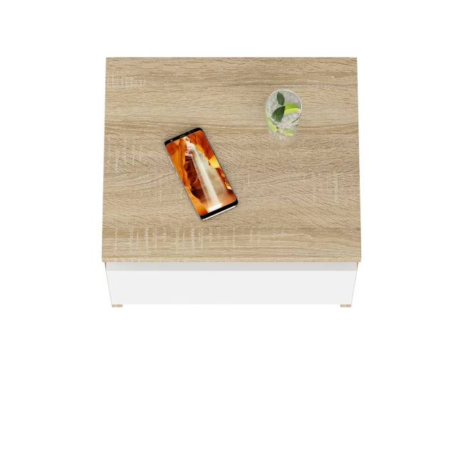 Тумба прикроватная Мори ТПМ400.1 цвет дуб сонома/белый