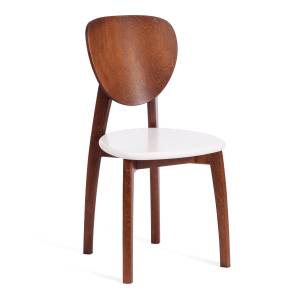 Стул Диамант/Diamante жесткое сиденье (1шт.в упаковке) бук, 42х42х85см, коричневый/белый коричневый бук