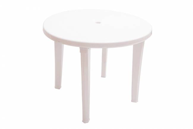 Стол пластиковый круглый белый