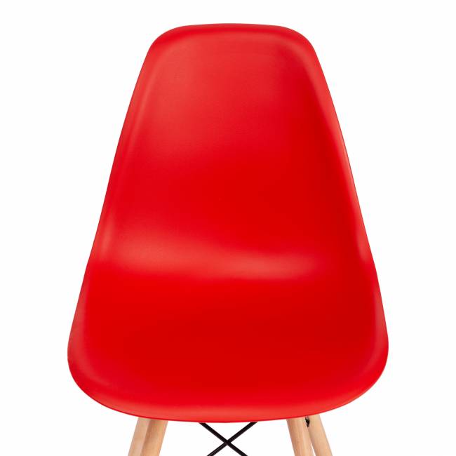 Стул Синди Имс/Cindy Eames (мод.001) дерево бук/металл/сиденье пластик, 51х46х82см, красный (Комплект из 4 шт.) красный/red дерево бук/металл/сиденье пластик