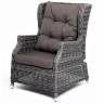 "Форио" кресло раскладное плетеное, цвет графит