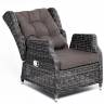 "Форио" кресло раскладное плетеное, цвет графит