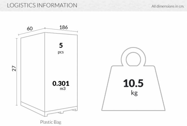 Матрас для шезлонга GS 1009 (Fiji) слоновая кость 1840х590х50 мм