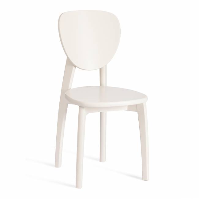 Стул Диамант/Diamante жесткое сиденье (1шт.в упаковке) бук, 42х42х85см, айвори вайт белый бук