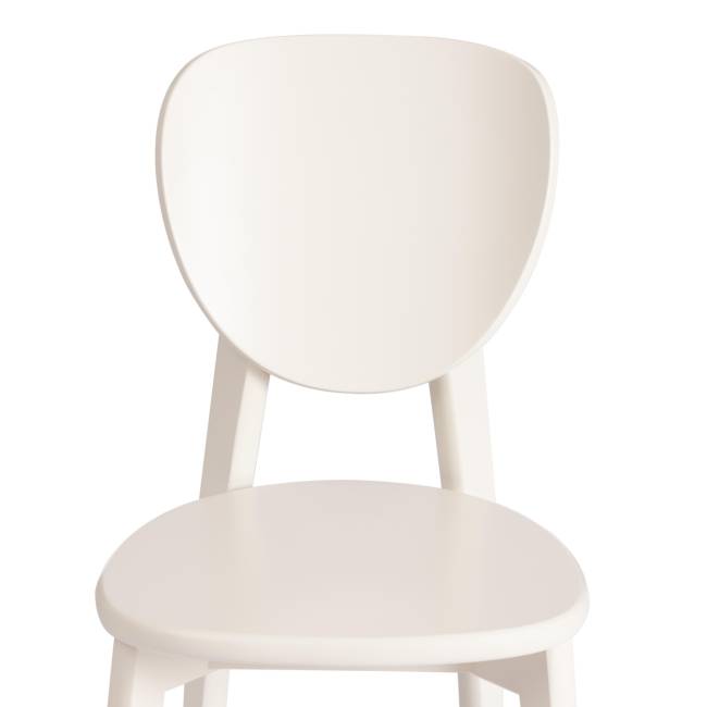 Стул Диамант/Diamante жесткое сиденье (1шт.в упаковке) бук, 42х42х85см, айвори вайт белый бук