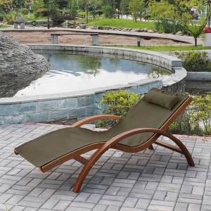 Шезлонг-лежак из сибирской лиственницы Мальта AFM-503 Olive