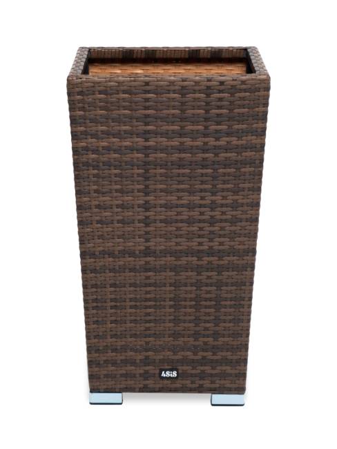 "Капучино" кашпо для цветов плетеное из искусственного ротанга, цвет коричневый