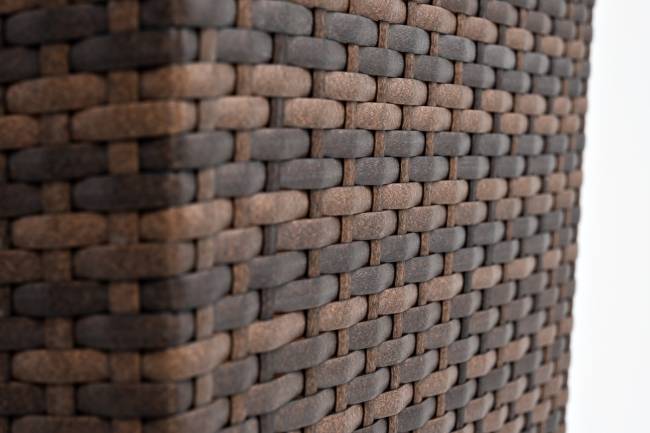 "Капучино" кашпо для цветов плетеное из искусственного ротанга, цвет коричневый