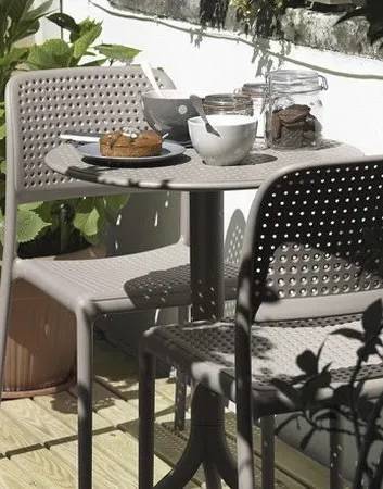 Стол пластиковый обеденный Step + Step Mini тортора Ø605х400-765 мм