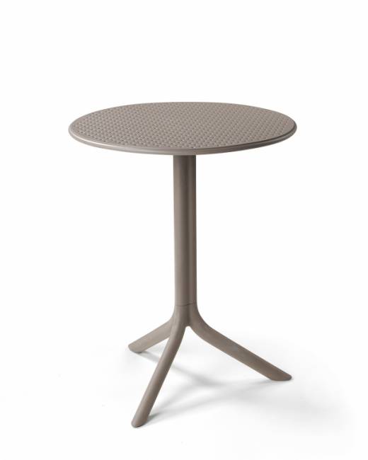 Стол пластиковый обеденный Step + Step Mini тортора Ø605х400-765 мм