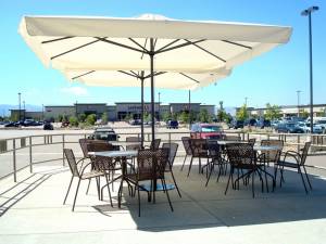 Зонт профессиональный телескопический 4х4 м Leonardo Telescopic антрацит, слоновая кость 4000х4000 мм