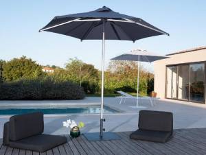 Зонт профессиональный Ø2.5 м Lido Titanium титан, антрацит Ø2500 мм