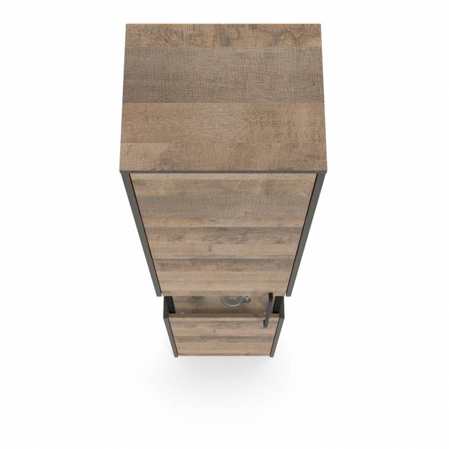 Шкаф-пенал с витриной Трувор 13.205 цвет дуб гранж песочный/интра