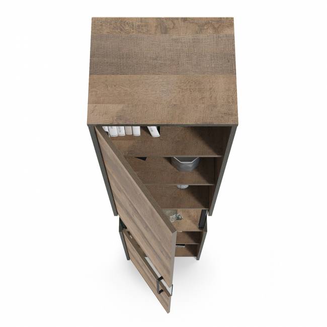 Шкаф-пенал с витриной Трувор 13.205 цвет дуб гранж песочный/интра