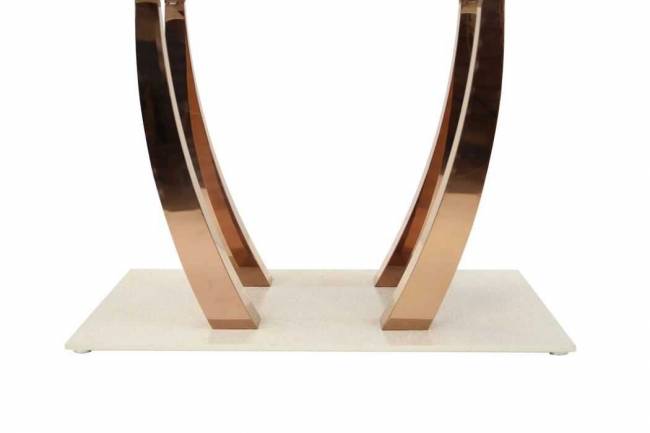 Стол обеденный "DT1050-1", раскладной, белый/золото