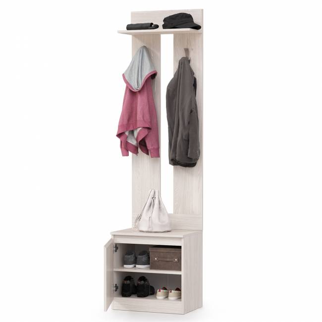 Тумба с вешалкой Ника цвет ясень анкор светлый