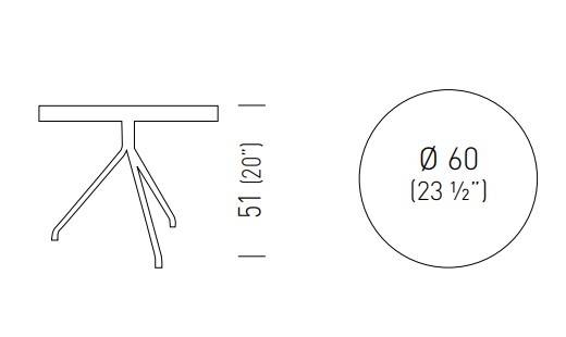 Cтолик кофейный Lol Poliweave Ø600х510 мм