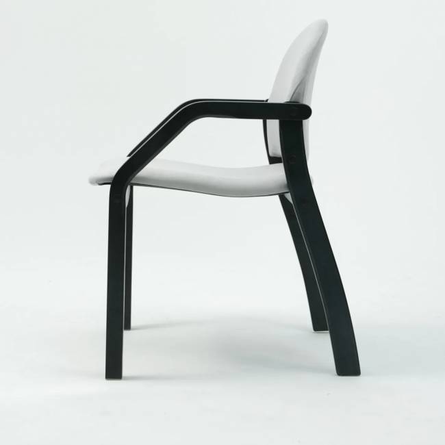 Стул-кресло Джуно 2.0 чёрное дерево/серый