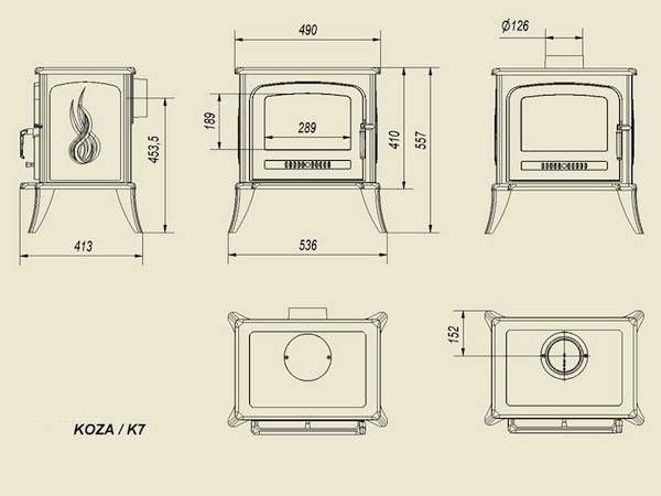 Печь Kratki Koza/K7