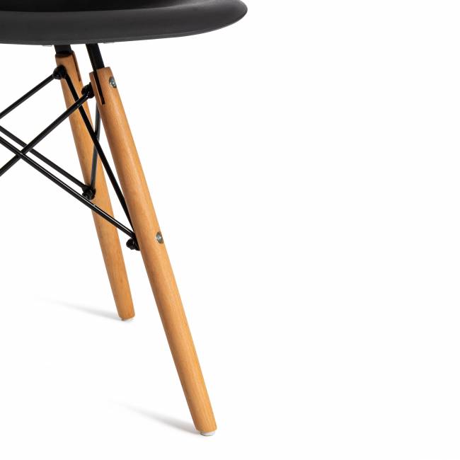 Стул Синди Имс/Cindy Eames (мод.001)/1 шт. в упаковке дерево бук/металл/сиденье пластик, 51х46х82.5см, черный черный/black дерево бук/металл/сиденье пластик