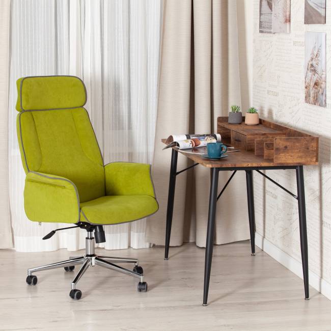 Кресло Шарм/Charm флок , олива, 23 зеленый флок