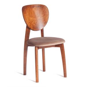 Стул Диамант/Diamante мягкое сиденье (1шт.в упаковке) бук, 42х42х85см, темный орех (тобако), ткань тенерифе мокко коричневый бук