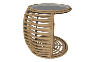 MOKKA МАЙОРКА / MAJORCA боковой столик, цвет соломенный