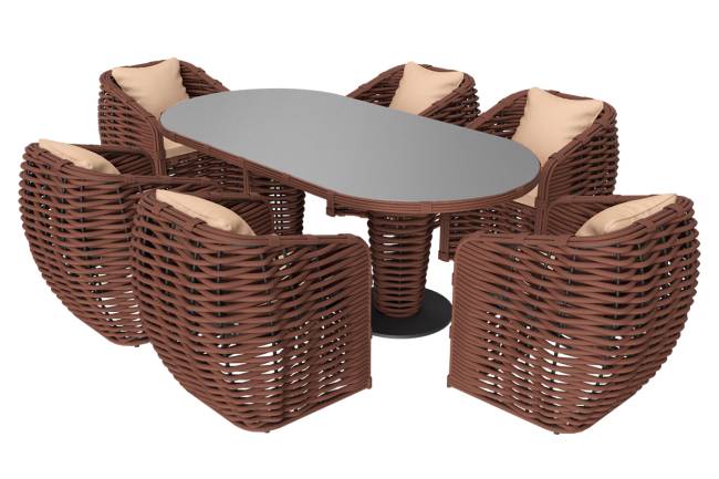 MOKKA МАЙОРКА / MAJORCA стол обеденный, цвет капучино