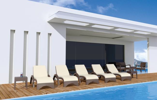 Столик плетеный для шезлонга GT 1009 коричневый 450х450х450 мм Столик плетеный для шезлонга GT 1009 коричневый 450х450х450 мм