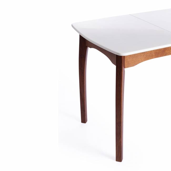 Стол обеденный раздвижной Катерина/Caterina бук, МДФ, 100-130х70х75см, коричневый/белый коричневый, белый бук, мдф