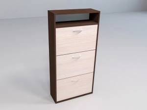 "Обувница Приветливая- 1  венге темный, венге светлый