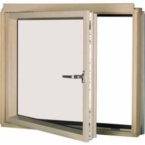 Мансардное окно FAKRO BDL P2 Lux (левое+откидное), однокамерный триплекс, дерево 94х137