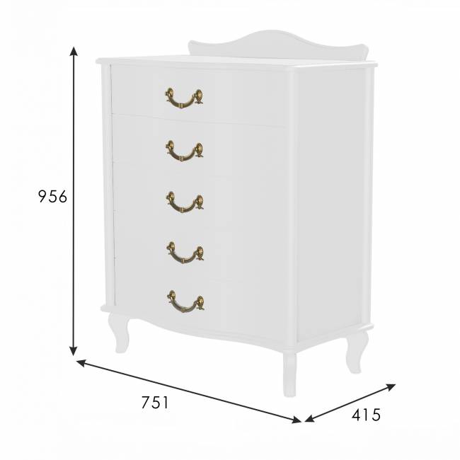 Комод Джульетта молочный дуб Л