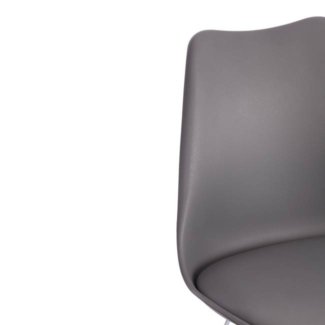 Стул Тулип Айрон Чаир/Tulip Iron Chair (мод.EC-123) металл/пластик, 54,5х48х83,5см, серый (Комплект из 4 шт.) серый металл/пластик