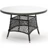 "Эспрессо" плетеный круглый стол, диаметр 118 см, цвет графит