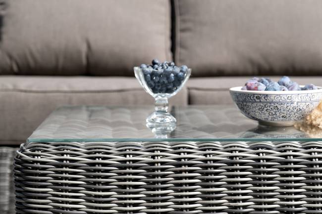 "Боно" лаунж-зона из искусственного ротанга, цвет графит