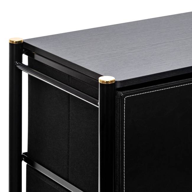 Комод Leset Хайди широкий 5 ящиков Чёрный Чёрный