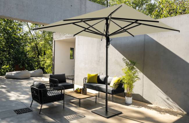 Зонт профессиональный 3х3 м Napoli Standard антрацит, слоновая кость 3000х3000 мм