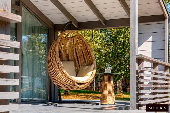 MOKKA МАЙОРКА / MAJORCA подвесное кресло, цвет соломенный