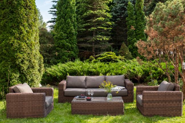 "Боно" лаунж-зона из искусственного ротанга, цвет коричневый