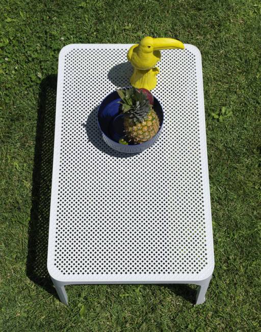 Столик пластиковый журнальный Net Table 100 белый 1000х600х400 мм