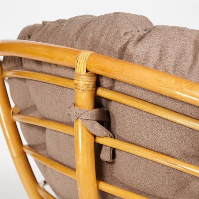 Кресло-качалка Папасан/Papasan (W 23/01 B) /с подушкой/ 115х78х104см, медовый, экошерсть коричневый, 1811-5 Honey (мед)