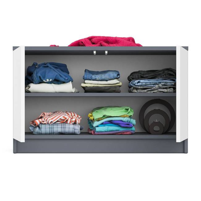 Тумба/антресоль Мори МА900.1 цвет графит/белый