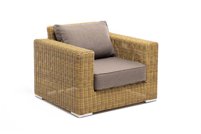 "Боно" лаунж-зона из искусственного ротанга, цвет соломенный