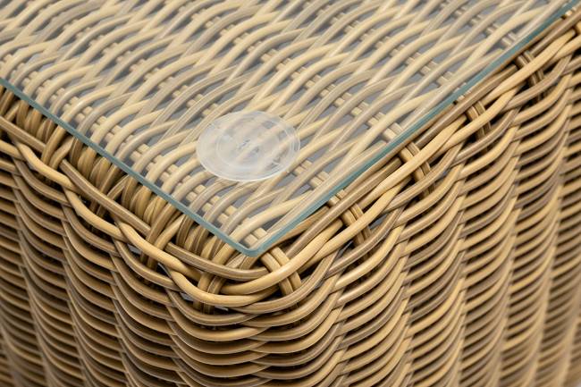 "Боно" лаунж-зона из искусственного ротанга, цвет соломенный