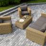 "Боно" лаунж-зона из искусственного ротанга, цвет соломенный