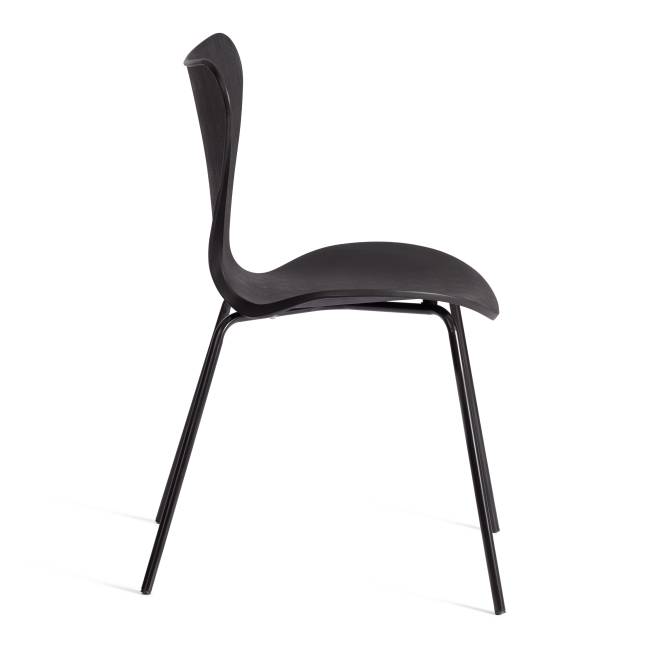 Стул Якобсен/Jacobsen (мод.DC 102-1)/1 шт. в упаковке пластик/металл, 45х54.5х80см, черный/черный черный пластик/металл